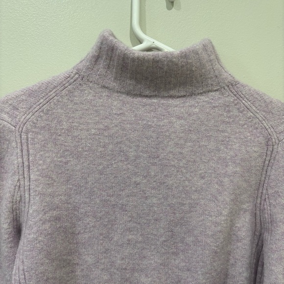 J. Crew Alpaca Wool Pullover Sweater Mock Neck Heathered Lavender Women’s Small - Picture 8 of 12